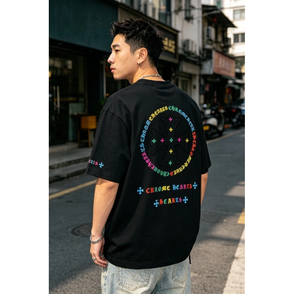 Chrome Hearts Colorful Logo Print Short Sleeve 208