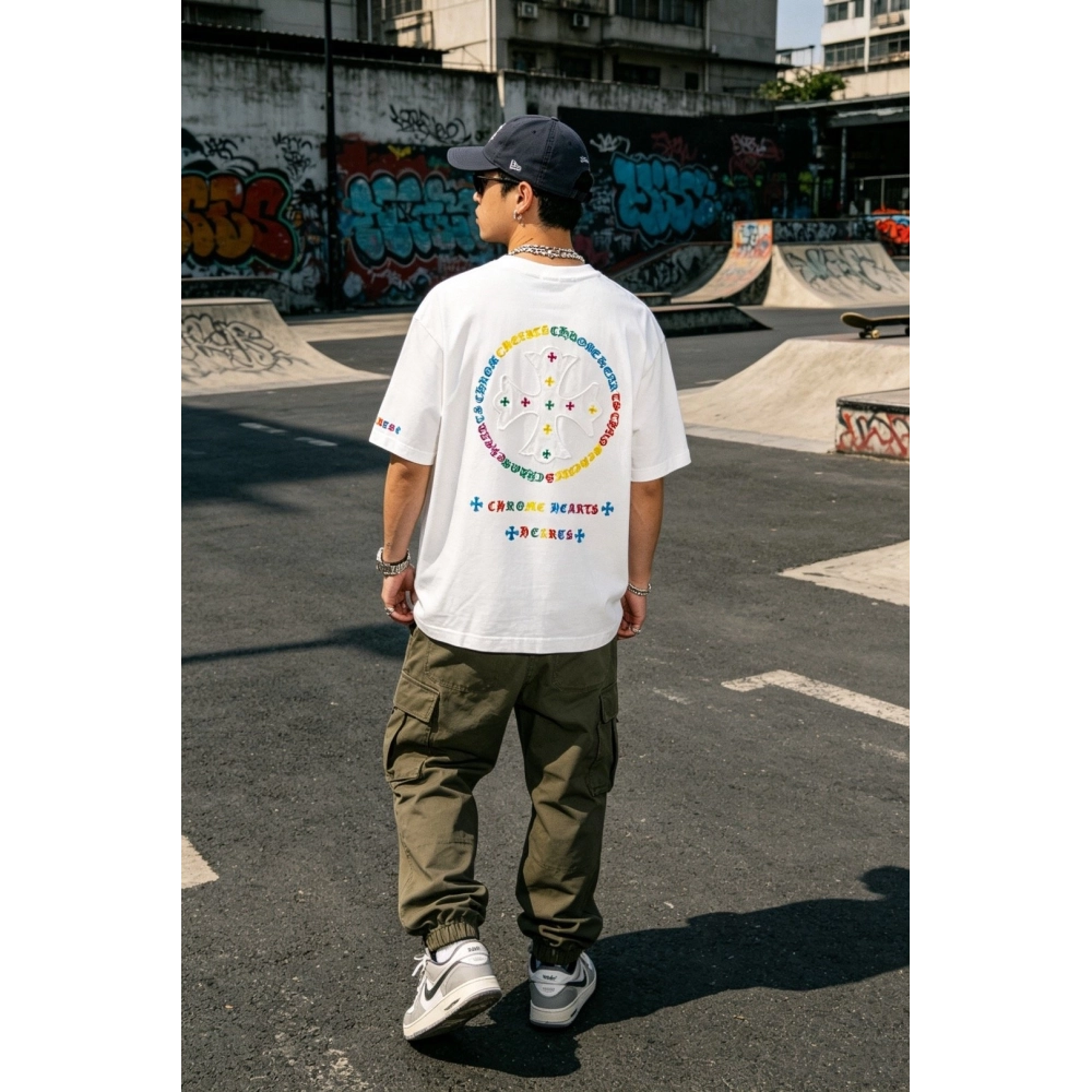 Chrome Hearts Colorful Logo Print Short Sleeve 209