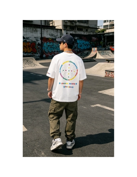 Chrome Hearts Colorful Logo Print Short Sleeve 209