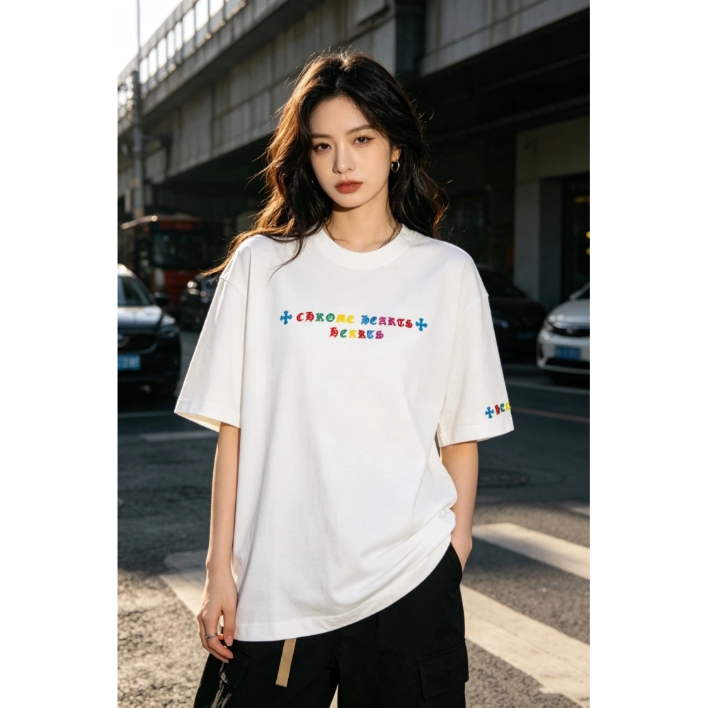 Chrome Hearts Colorful Logo Print Short Sleeve 209