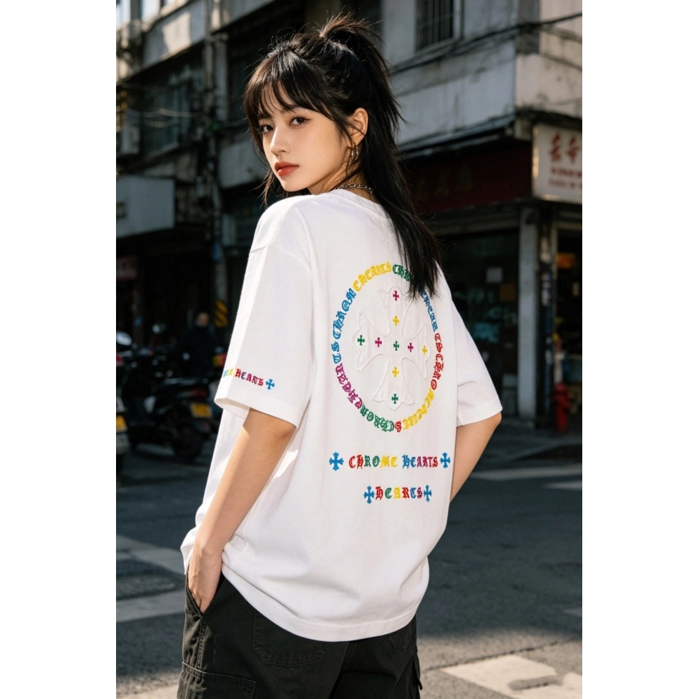 Chrome Hearts Colorful Logo Print Short Sleeve 209