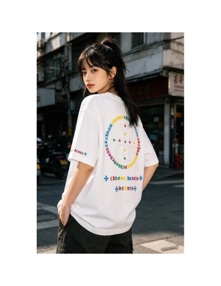 Chrome Hearts Colorful Logo Print Short Sleeve 209