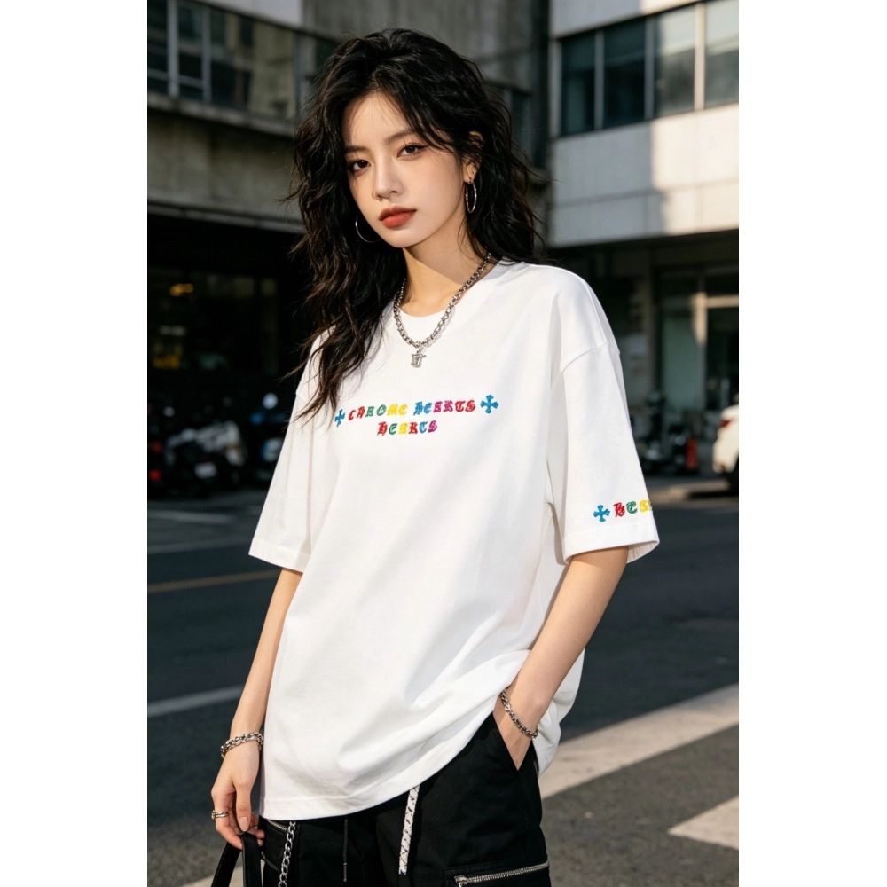 Chrome Hearts Colorful Logo Print Short Sleeve 209
