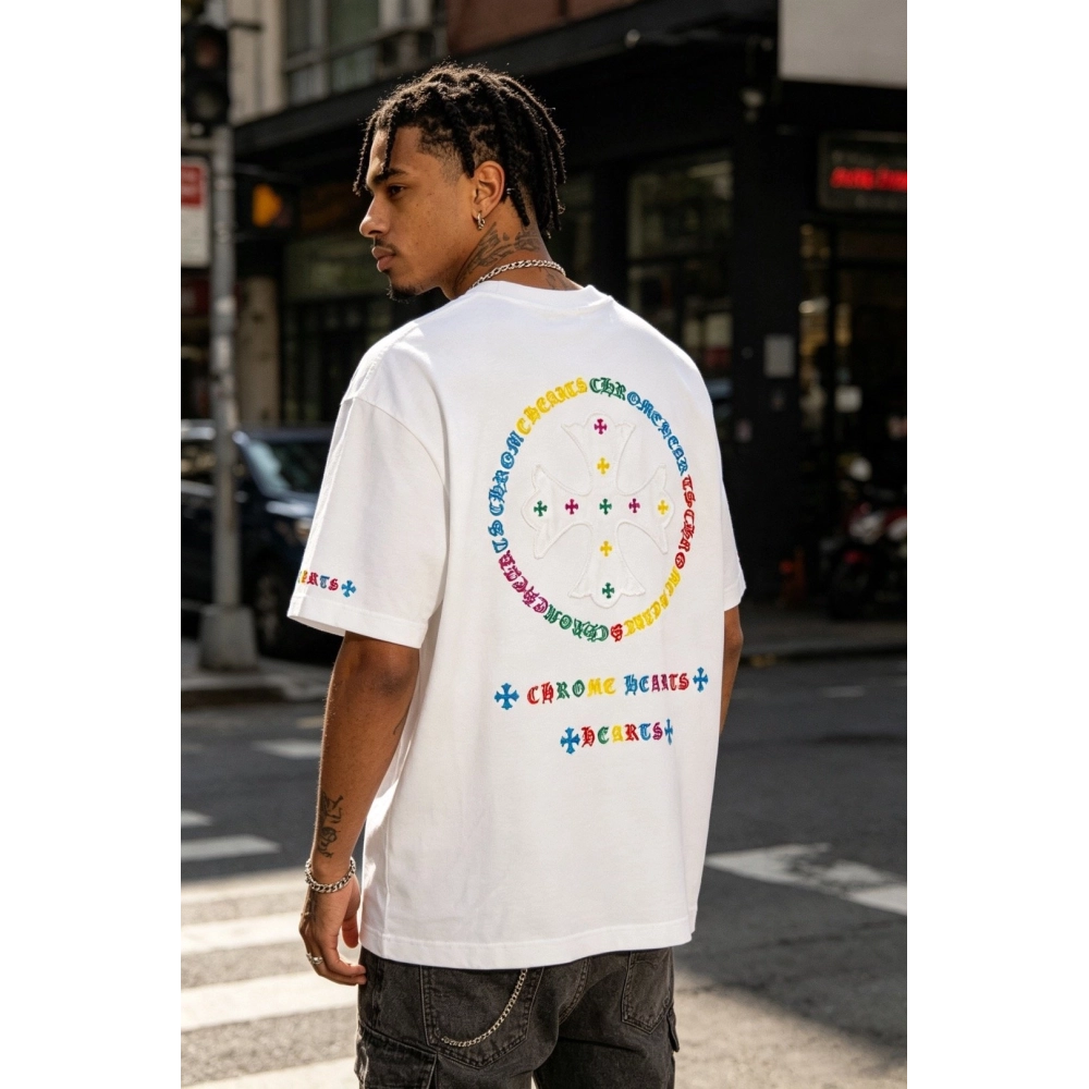 Chrome Hearts Colorful Logo Print Short Sleeve 209