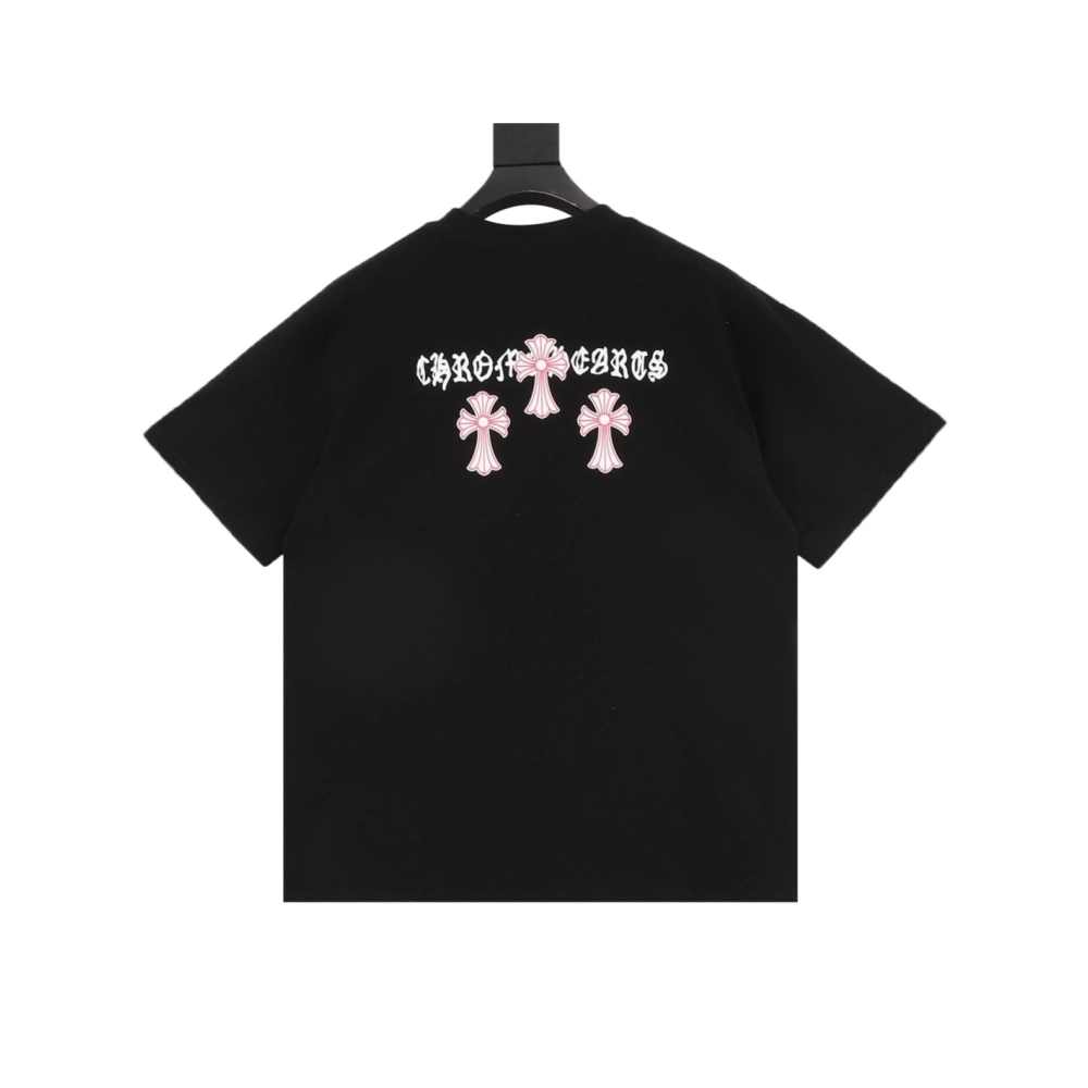 Chrome Hearts Black & Red Cross Short Sleeve 212