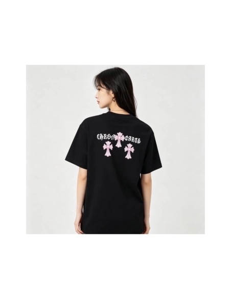 Chrome Hearts Black & Red Cross Short Sleeve 212