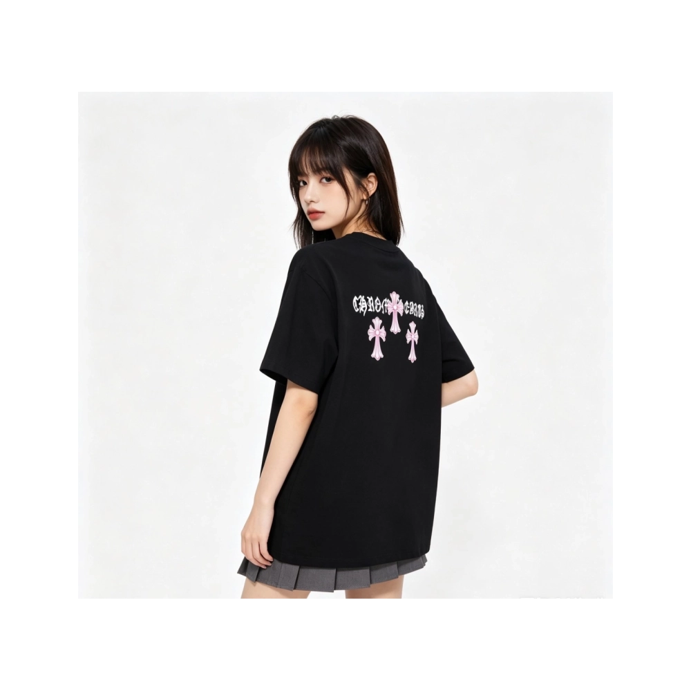 Chrome Hearts Black & Red Cross Short Sleeve 212
