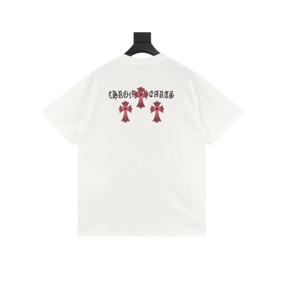 Chrome Hearts Black & Red Cross Short Sleeve 213