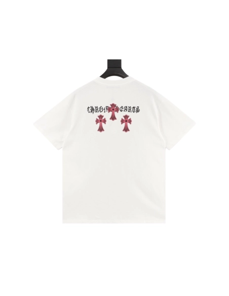 Chrome Hearts Black & Red Cross Short Sleeve 213