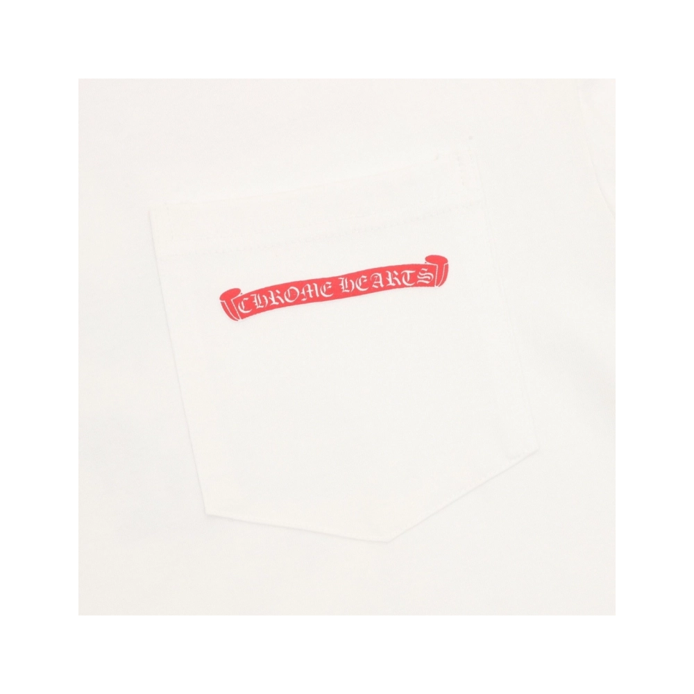 Chrome Hearts Pink Letter Graffiti Print Short Sleeve 215