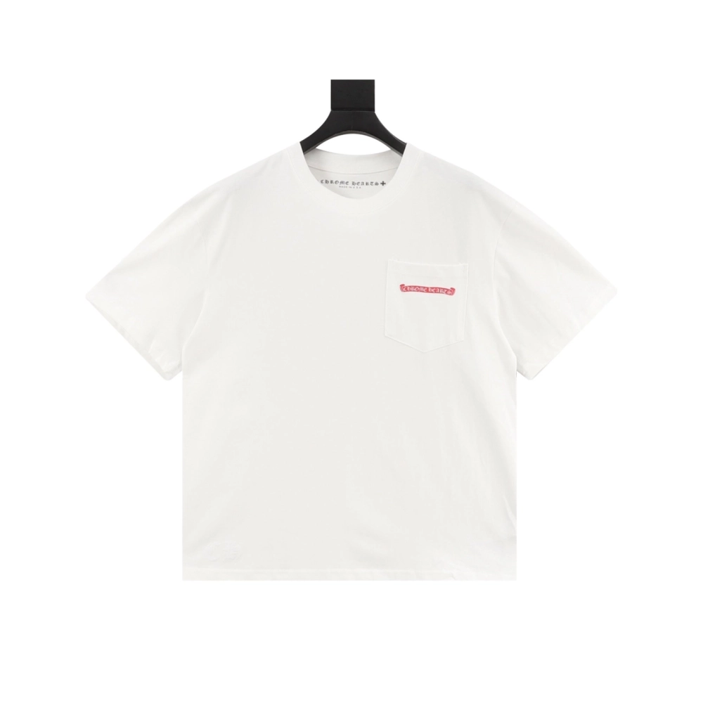 Chrome Hearts Pink Letter Graffiti Print Short Sleeve 215