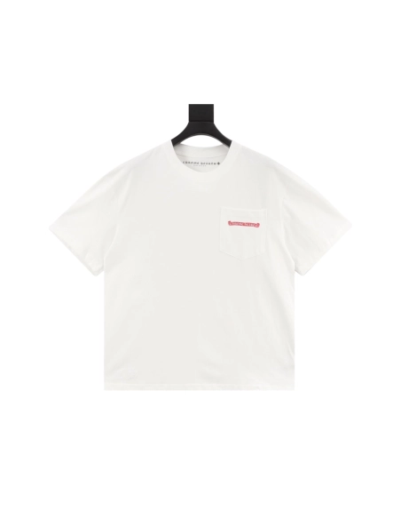 Chrome Hearts Pink Letter Graffiti Print Short Sleeve 215