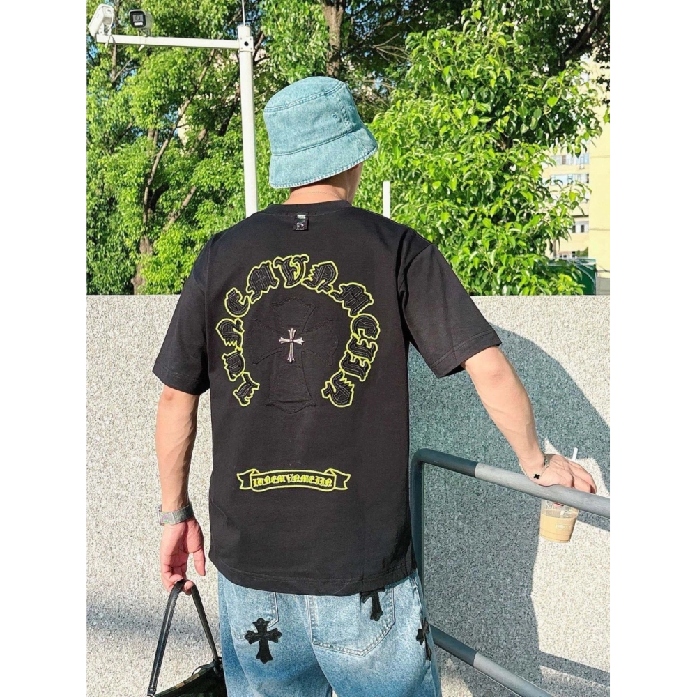 Chrome Hearts Patch Embroidery Letter Hardware Cross Short Sleeve 219