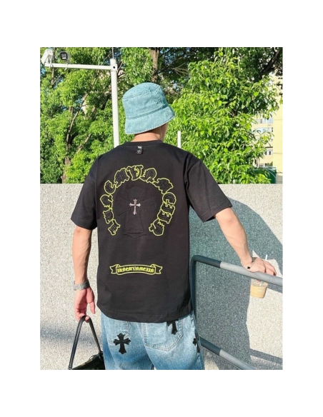 Chrome Hearts Patch Embroidery Letter Hardware Cross Short Sleeve 219
