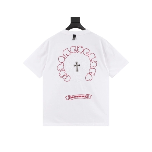 Chrome Hearts Patch Embroidery Letter Hardware Cross Short Sleeve 220
