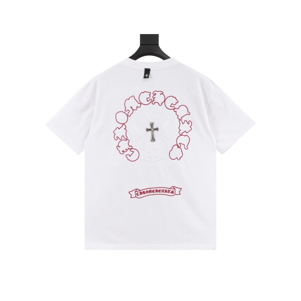 Chrome Hearts Patch Embroidery Letter Hardware Cross Short Sleeve 220