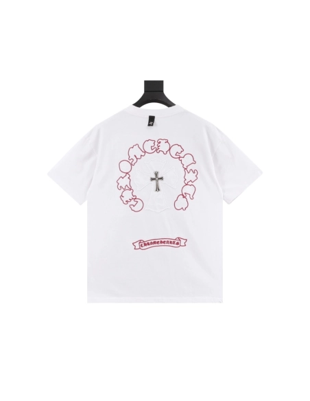 Chrome Hearts Patch Embroidery Letter Hardware Cross Short Sleeve 220