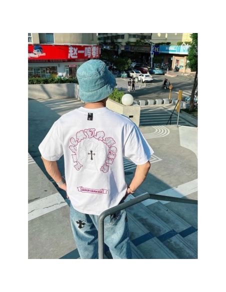 Chrome Hearts Patch Embroidery Letter Hardware Cross Short Sleeve 220