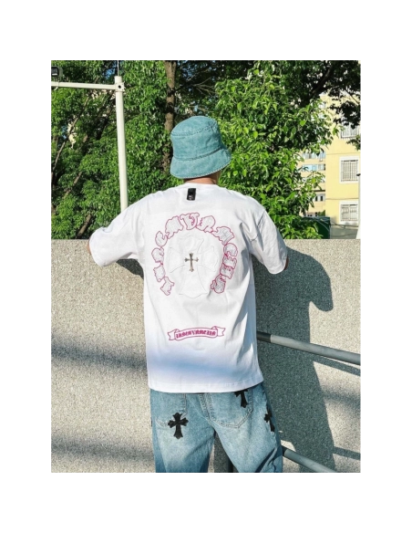 Chrome Hearts Patch Embroidery Letter Hardware Cross Short Sleeve 220