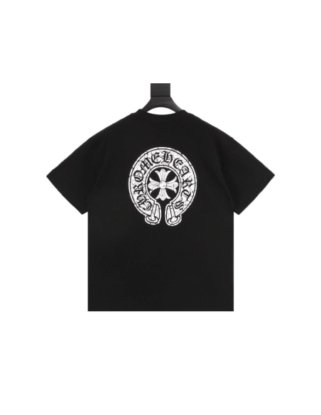 Chrome Hearts Crackle Horseshoe Cross Print Short Sleeve 221