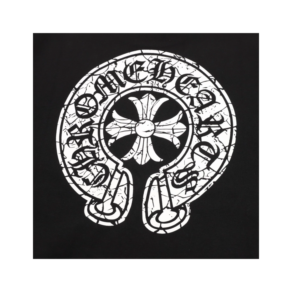 Chrome Hearts Crackle Horseshoe Cross Print Short Sleeve 221