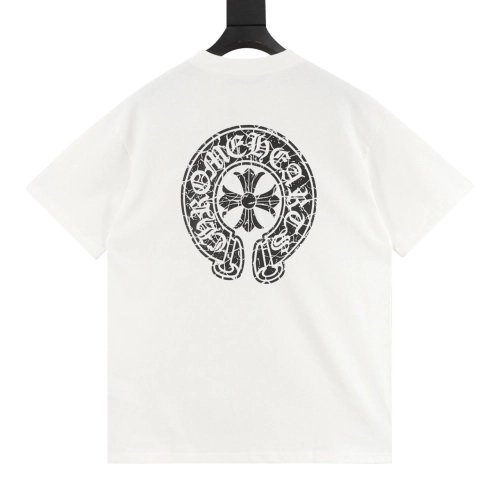 Chrome Hearts Crackle Horseshoe Cross Print Short Sleeve 222