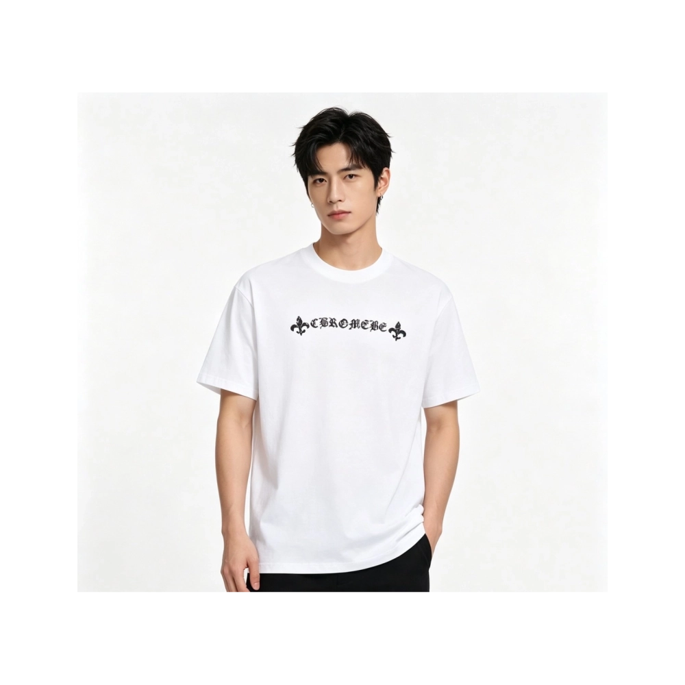 Chrome Hearts Crackle Horseshoe Cross Print Short Sleeve 222