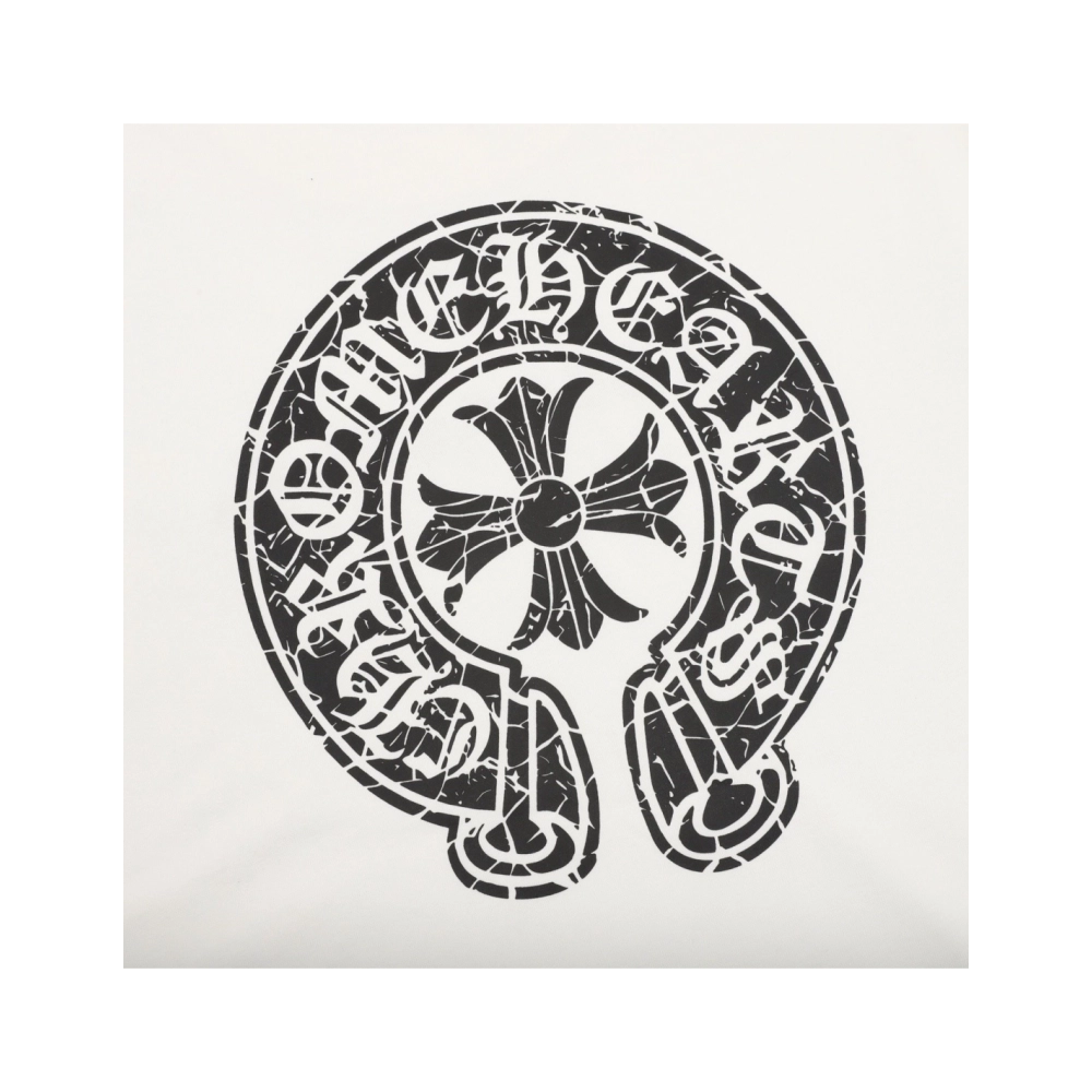 Chrome Hearts Crackle Horseshoe Cross Print Short Sleeve 222