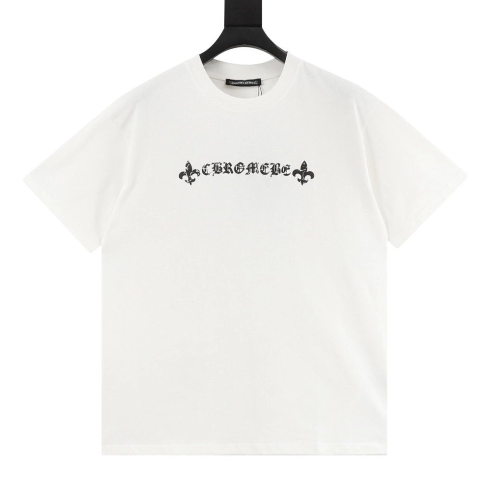 Chrome Hearts Crackle Horseshoe Cross Print Short Sleeve 222