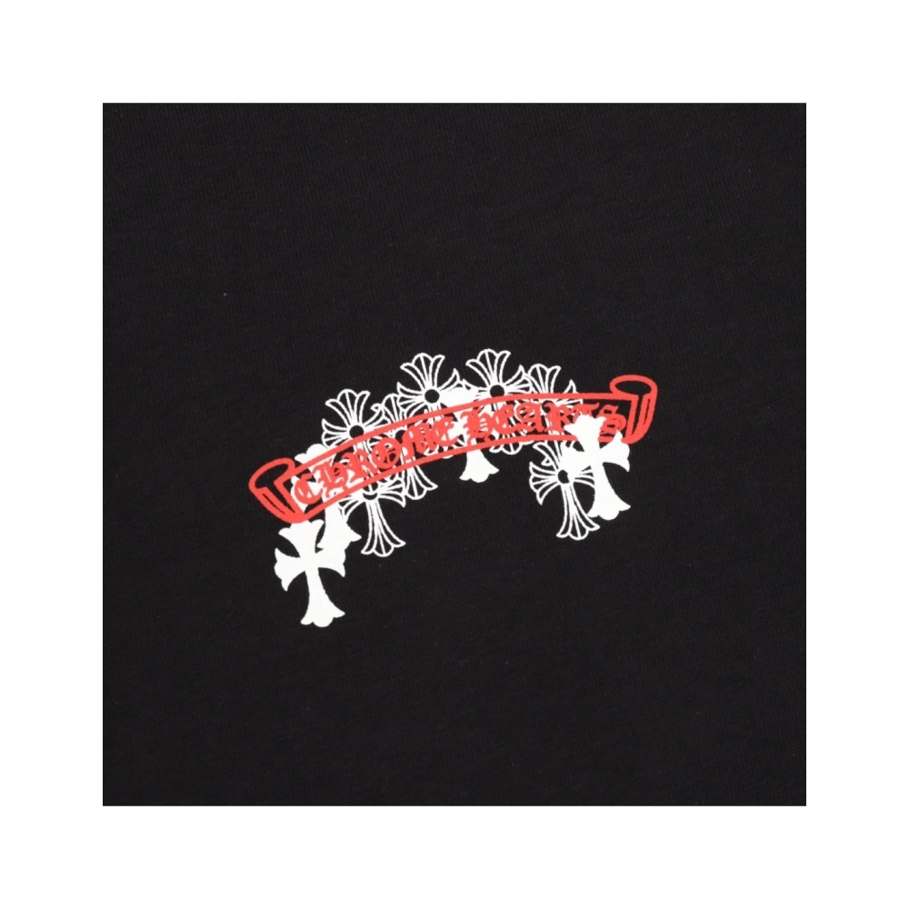 Chrome Hearts Scroll Black & White Cross Short Sleeve 223