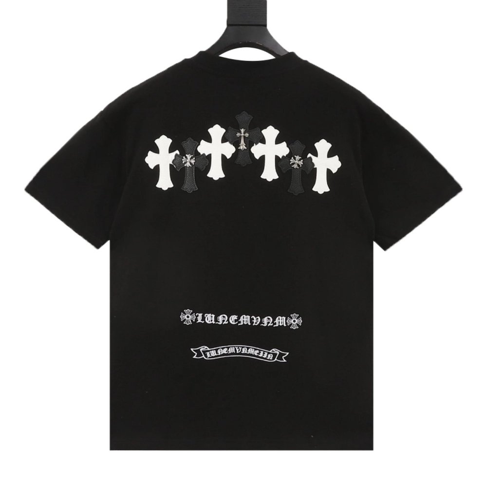 Chrome Hearts Leather Patch Cross Hardware Short Sleeve 233
