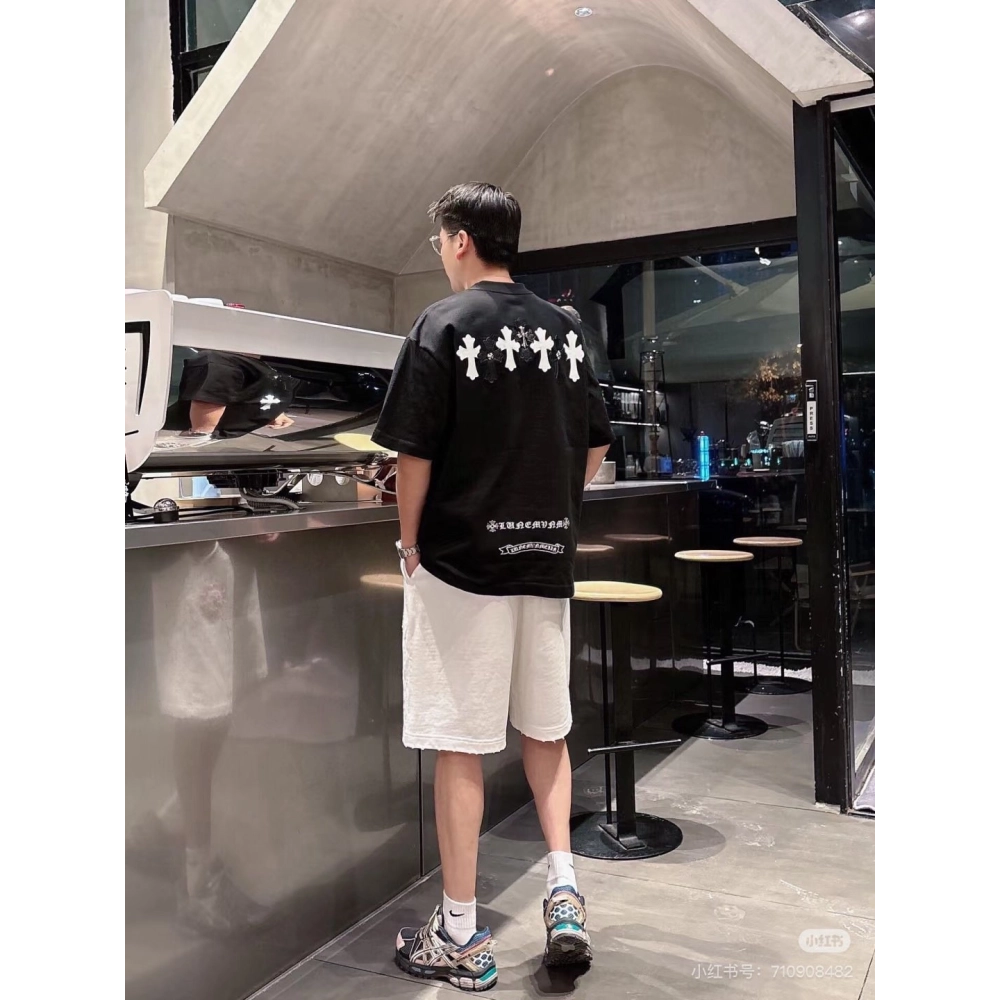 Chrome Hearts Leather Patch Cross Hardware Short Sleeve 233