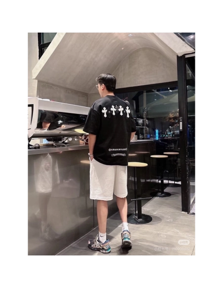 Chrome Hearts Leather Patch Cross Hardware Short Sleeve 233