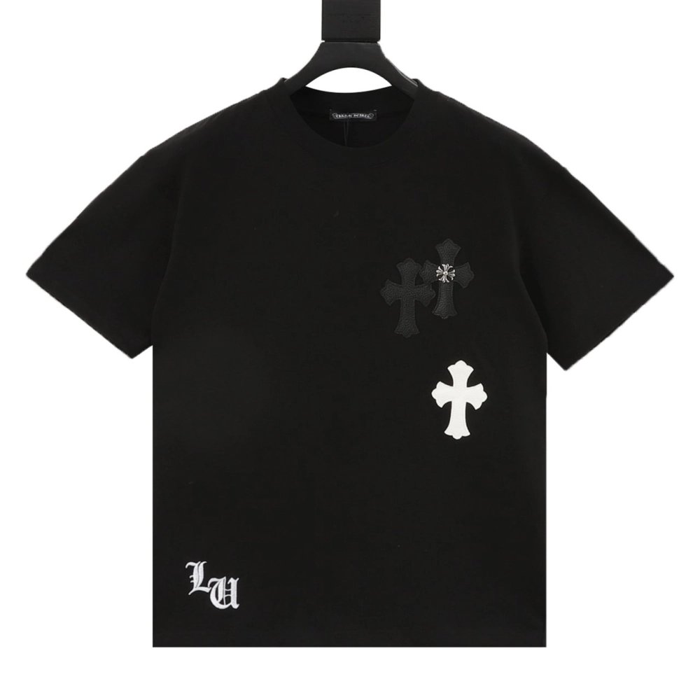 Chrome Hearts Leather Patch Cross Hardware Short Sleeve 233