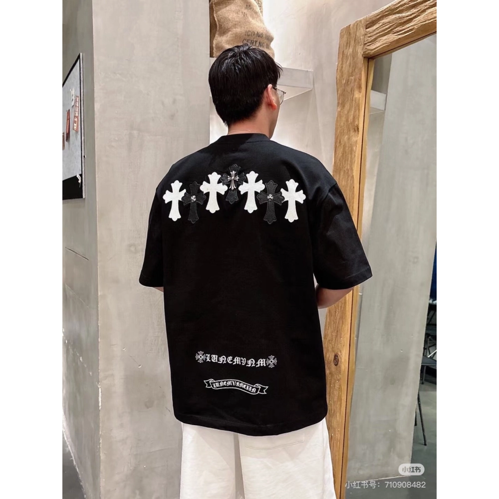 Chrome Hearts Leather Patch Cross Hardware Short Sleeve 233