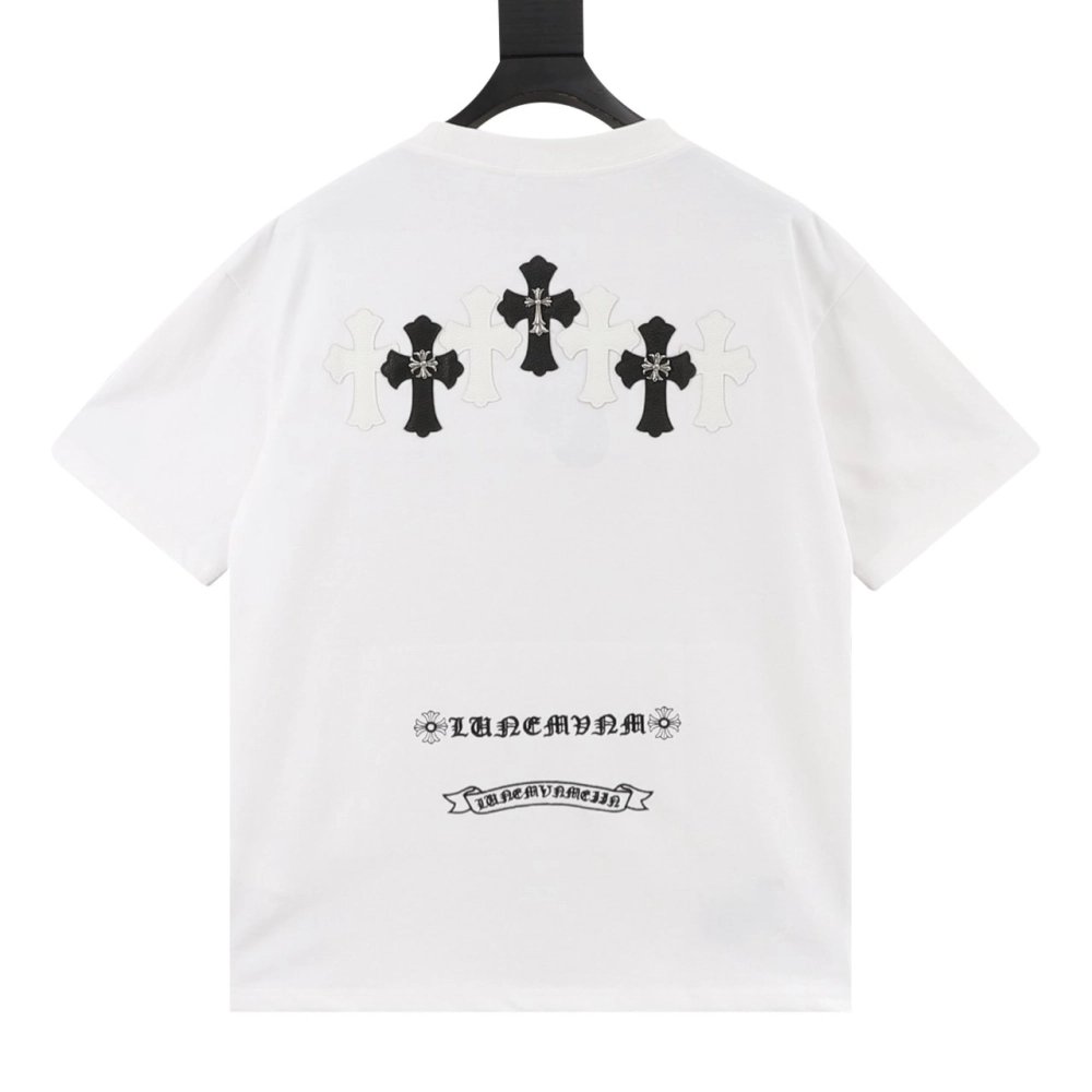 Chrome Hearts Leather Patch Cross Hardware Short Sleeve 234