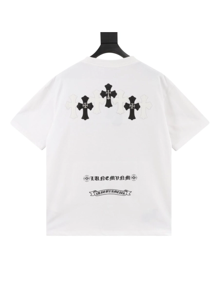 Chrome Hearts Leather Patch Cross Hardware Short Sleeve 234