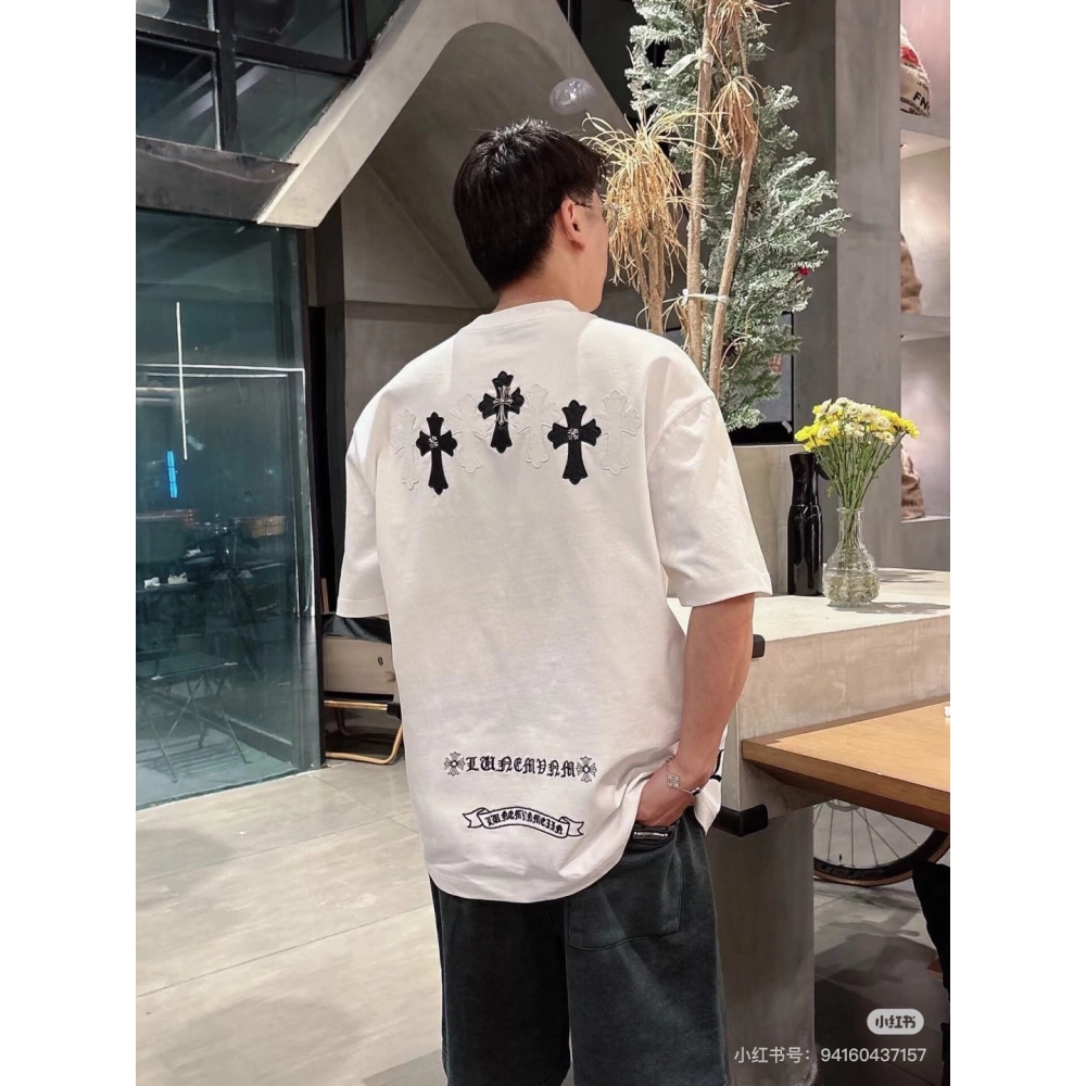 Chrome Hearts Leather Patch Cross Hardware Short Sleeve 234