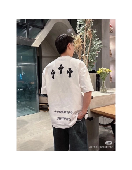Chrome Hearts Leather Patch Cross Hardware Short Sleeve 234