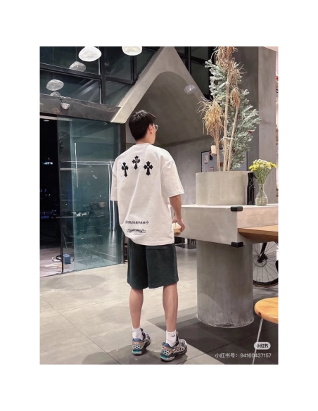 Chrome Hearts Leather Patch Cross Hardware Short Sleeve 234