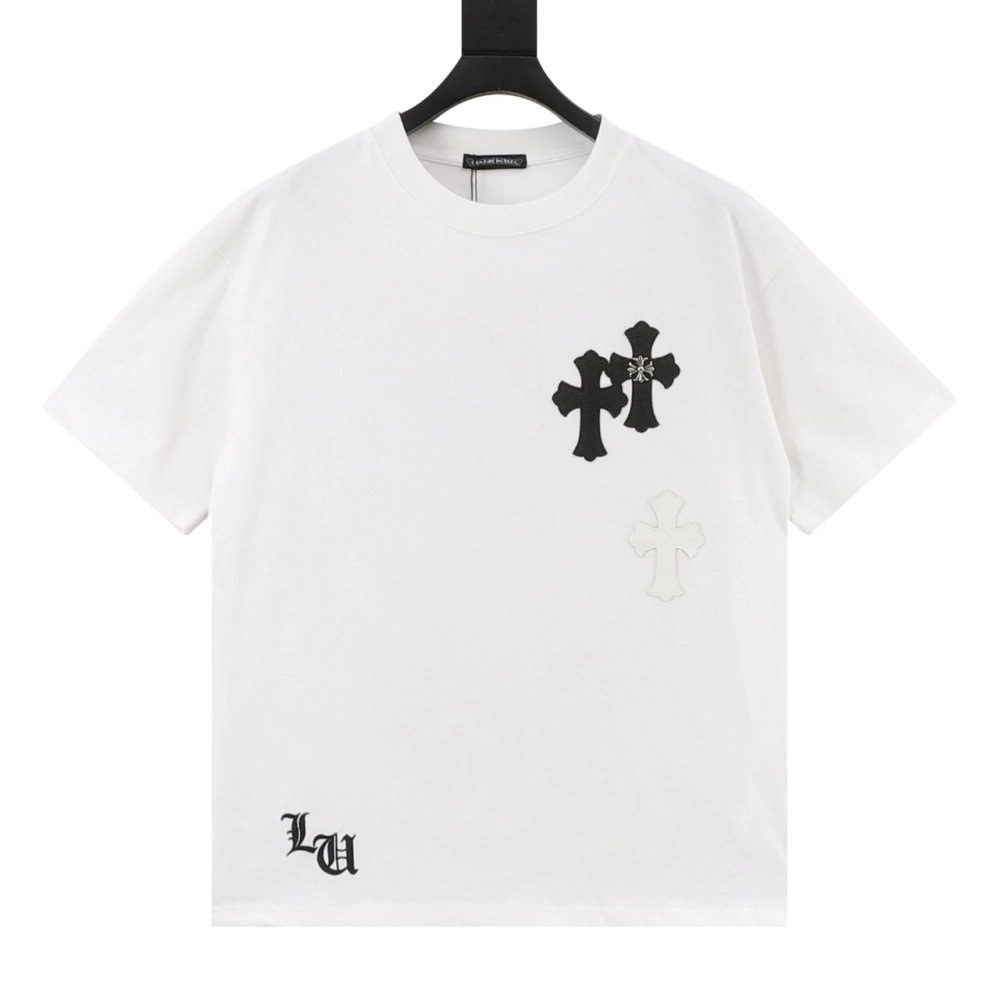 Chrome Hearts Leather Patch Cross Hardware Short Sleeve 234