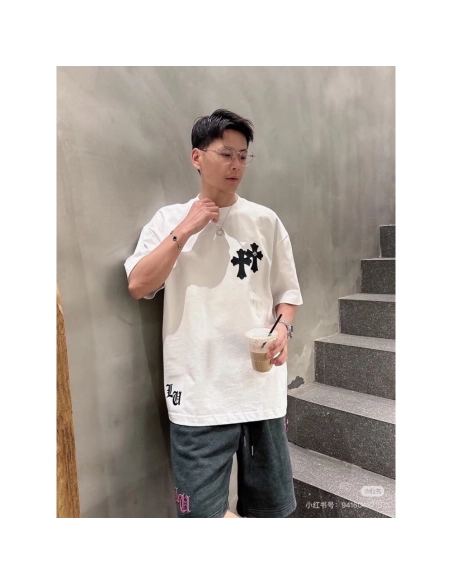 Chrome Hearts Leather Patch Cross Hardware Short Sleeve 234