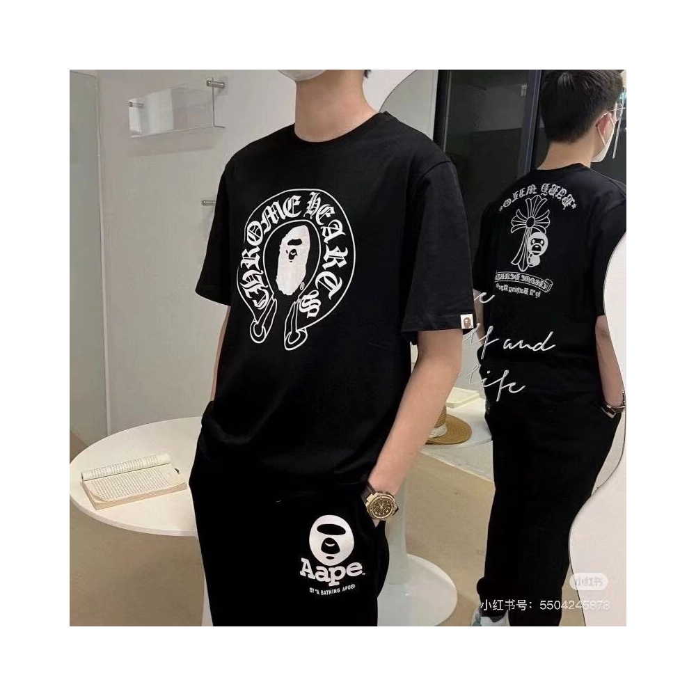 Chrome Hearts BAPE Collab Letter Print Short Sleeve 235