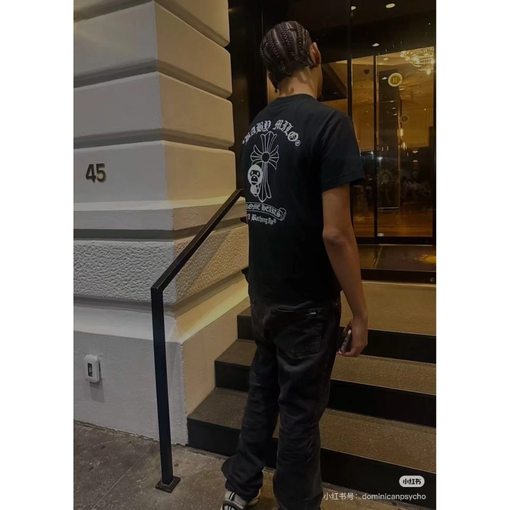 Chrome Hearts BAPE Collab Letter Print Short Sleeve 235