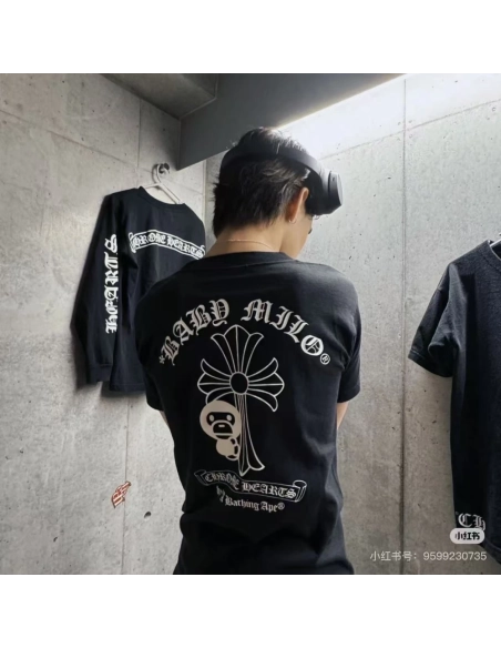 Chrome Hearts BAPE Collab Letter Print Short Sleeve 235