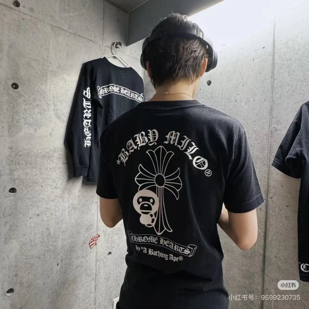 Chrome Hearts BAPE Collab Letter Print Short Sleeve 235