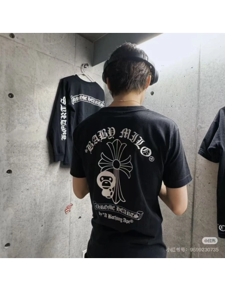 Chrome Hearts BAPE Collab Letter Print Short Sleeve 235