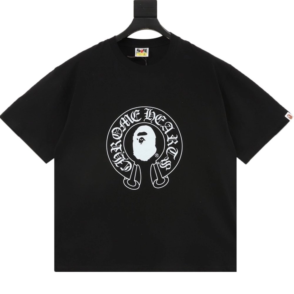 Chrome Hearts BAPE Collab Letter Print Short Sleeve 235