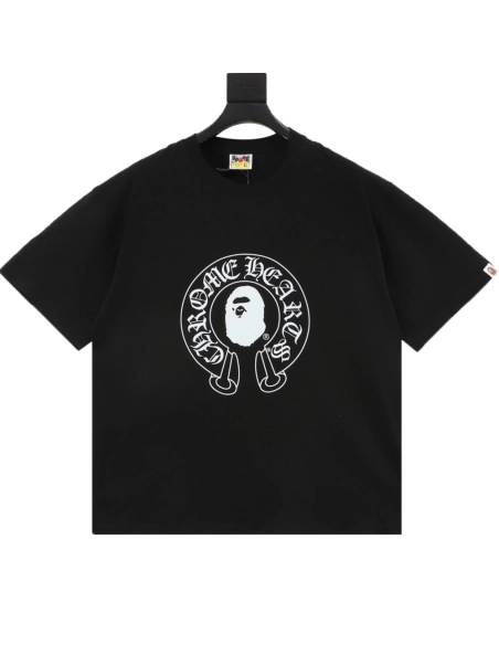 Chrome Hearts BAPE Collab Letter Print Short Sleeve 235