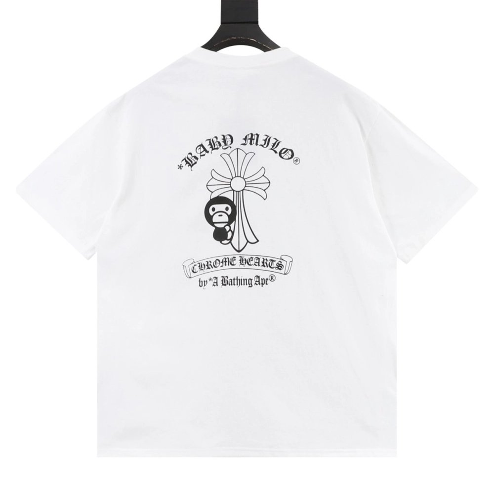 Chrome Hearts BAPE Collab Letter Print Short Sleeve 236